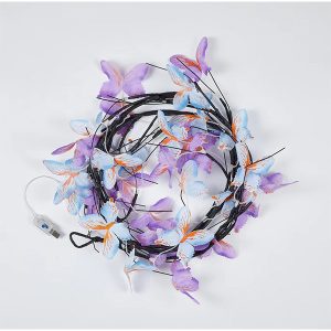 LED Bendable Vine Lights with Butterfly Maple Leaf Macaron Rose Shapes Decorative Fairy Lights
